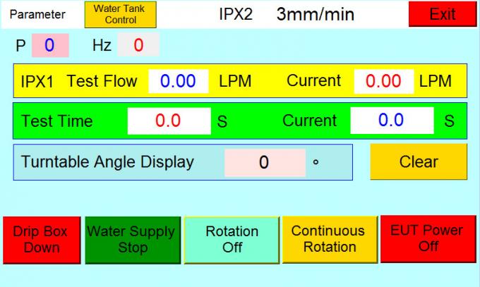 IEC 60529 इंटेलिजेंट वाटर इनग्रेड 200 मिमी IPX1 IPX2 रेन वर्टिकल ड्रिप टेस्टिंग उपकरण 1