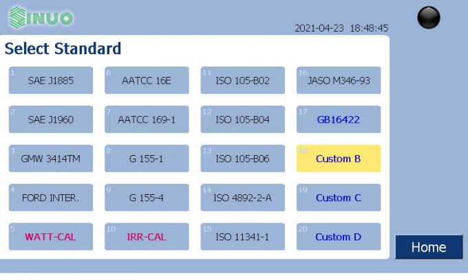 प्रीमियम क्सीनन लैम्प एजिंग एनवायरनमेंटल टेस्ट चेम्बर SAE J2412 ISO 105 0
