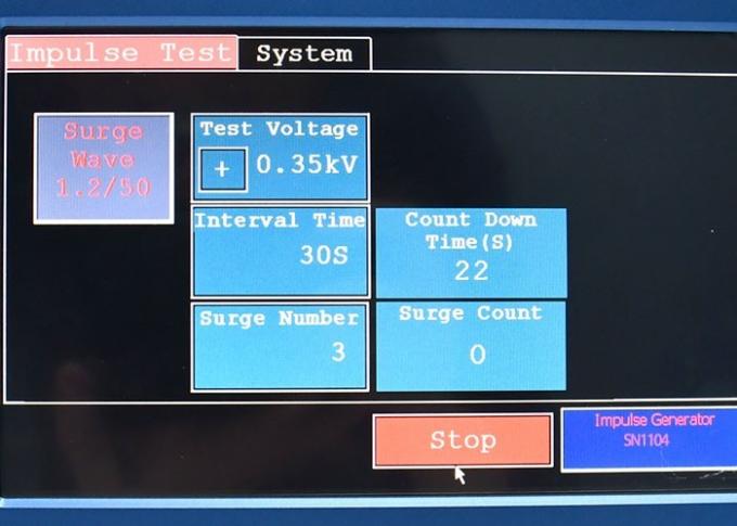 आईईसी 62368-1 खंड 5.4.2 एकीकृत आवेग वोल्टेज परीक्षण उपकरण 1.2/50 µs 10/700 µ 1